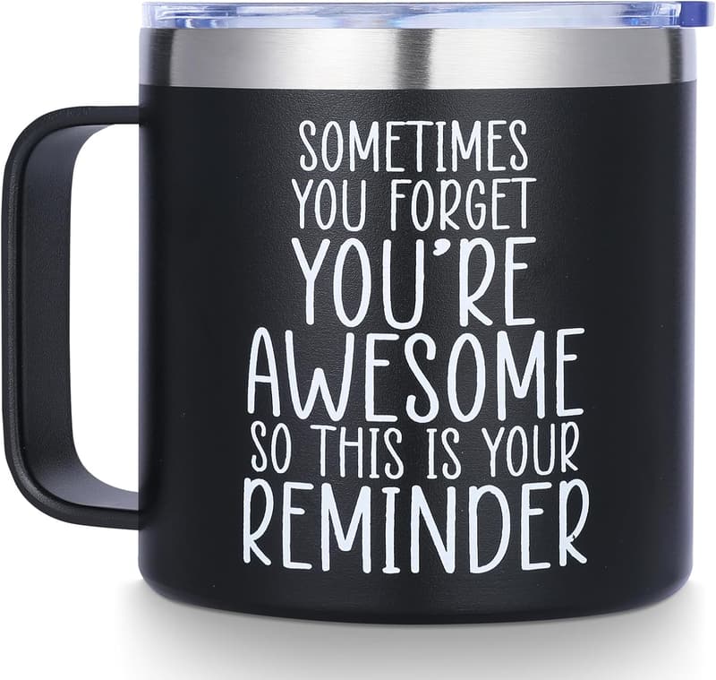 Funny Birthday Thank You Mug for Men - 14oz Black Tumbler