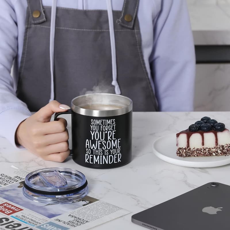 Funny Birthday Thank You Mug for Men - 14oz Black Tumbler