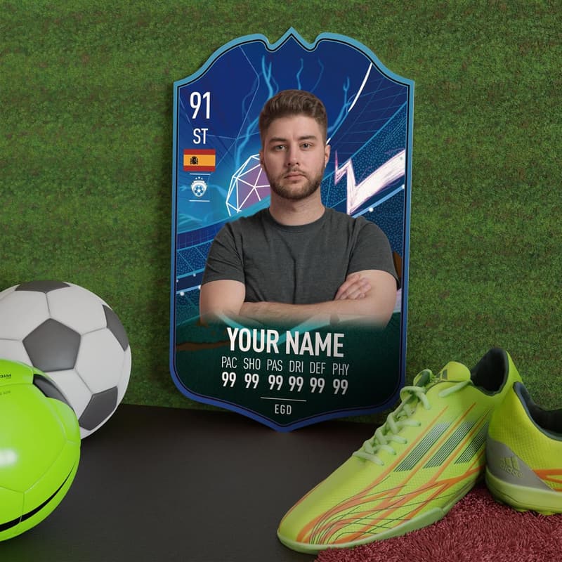 Personalized Soccer Plaque | Ultimate Team Card for Boys