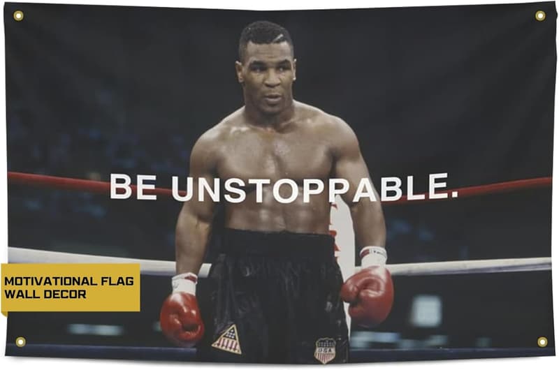 Gold Be Unstoppable Motivational Gym Banner - 3x5 Feet