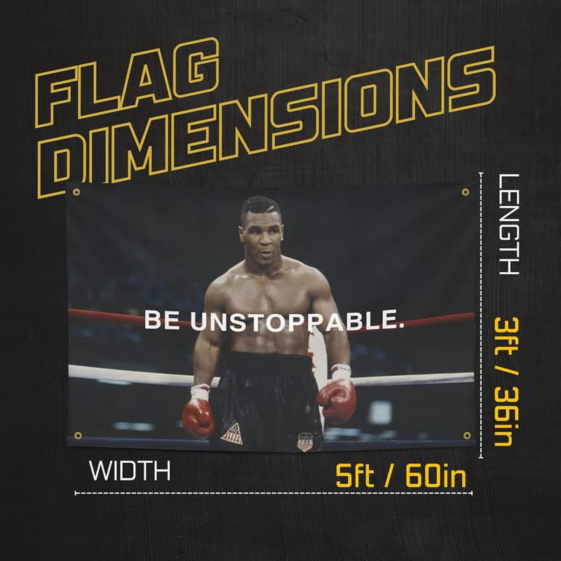 Gold Be Unstoppable Motivational Gym Banner - 3x5 Feet