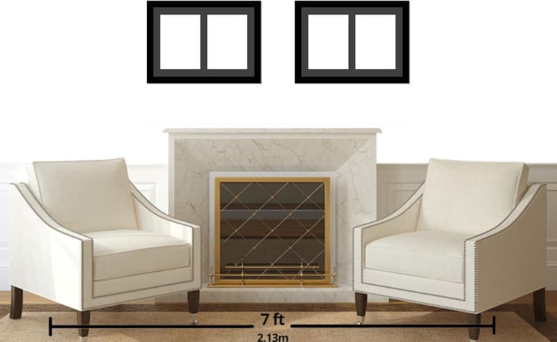 Double Magazine Frame for 8.25x11-Inch Magazines - Black/White