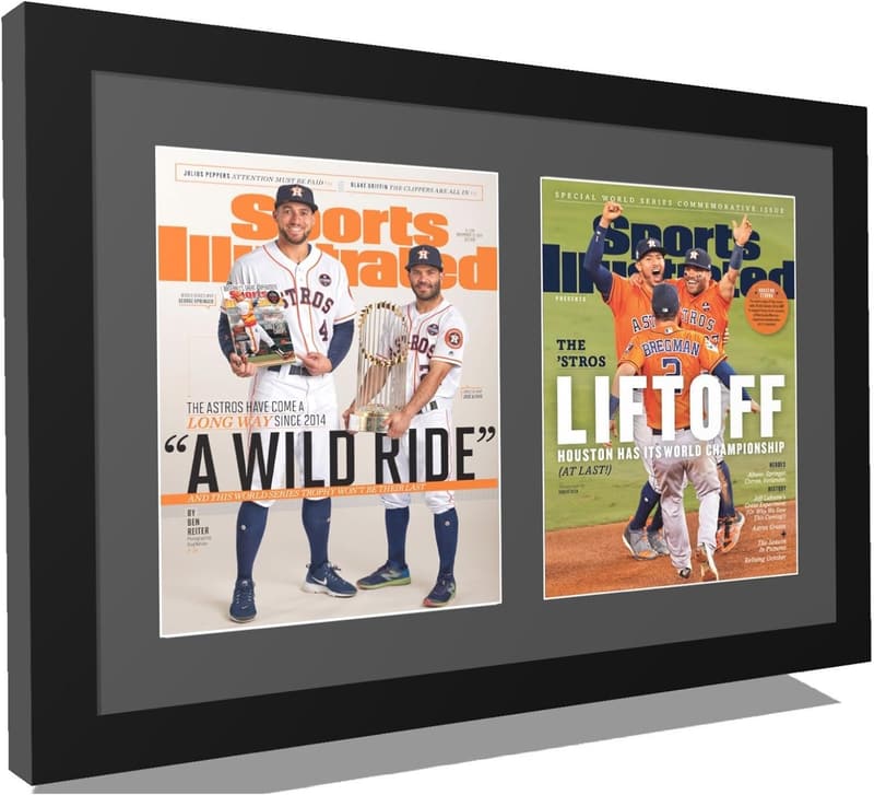 Double Magazine Frame for 8.25x11-Inch Magazines - Black/White