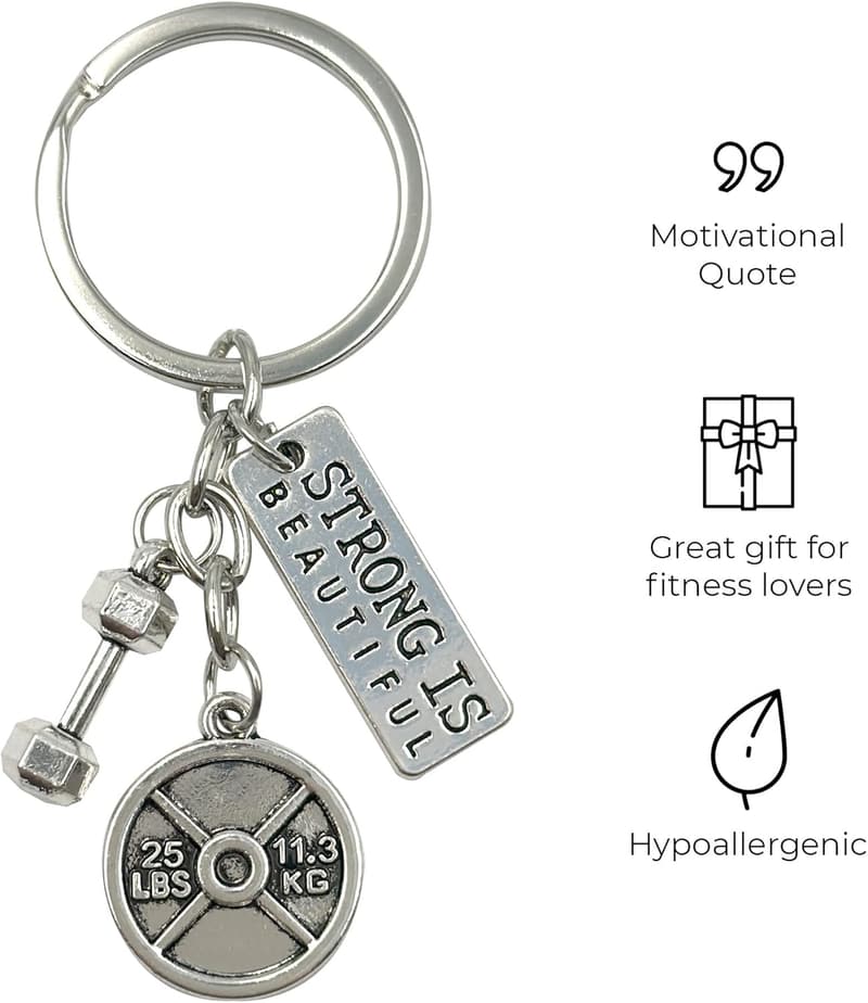 Inspirational Fitness Keychain for Motivational Gifts