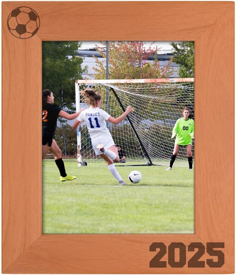 Sentimental Soccer Team Photo Frame - Personalized Wood 8x10