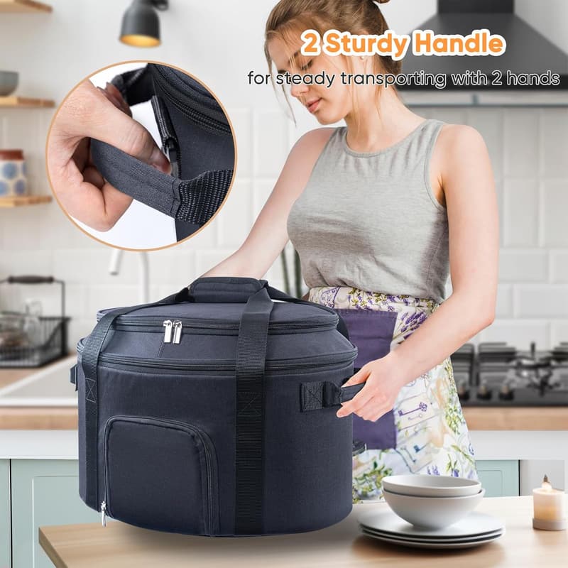 Portable Slow Cooker Carrying Bag for 6-8 Quart Units