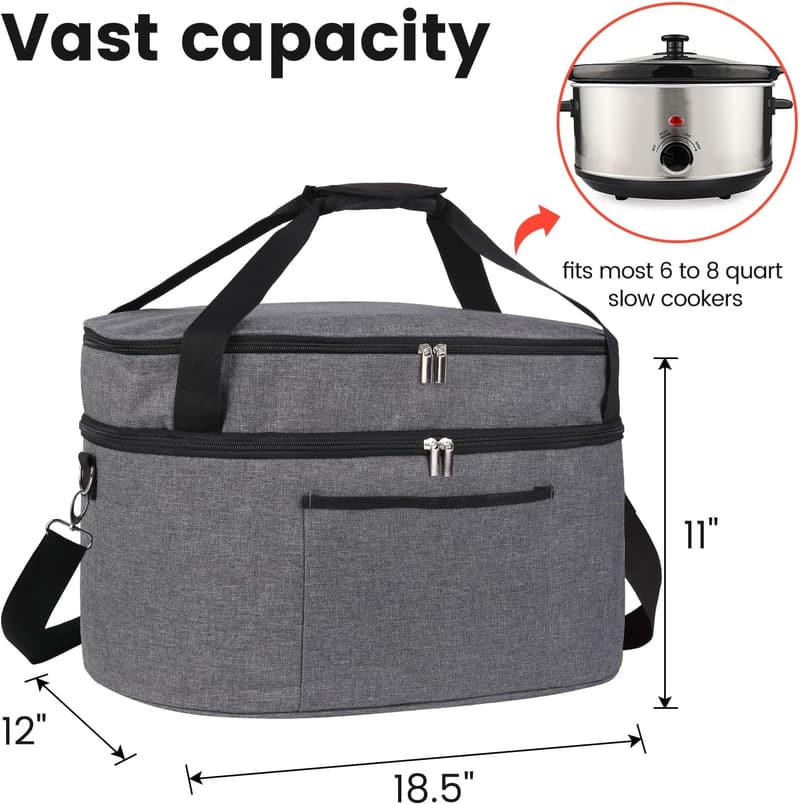 Crock-Pot Carrier Bag for Family Gatherings - Grey
