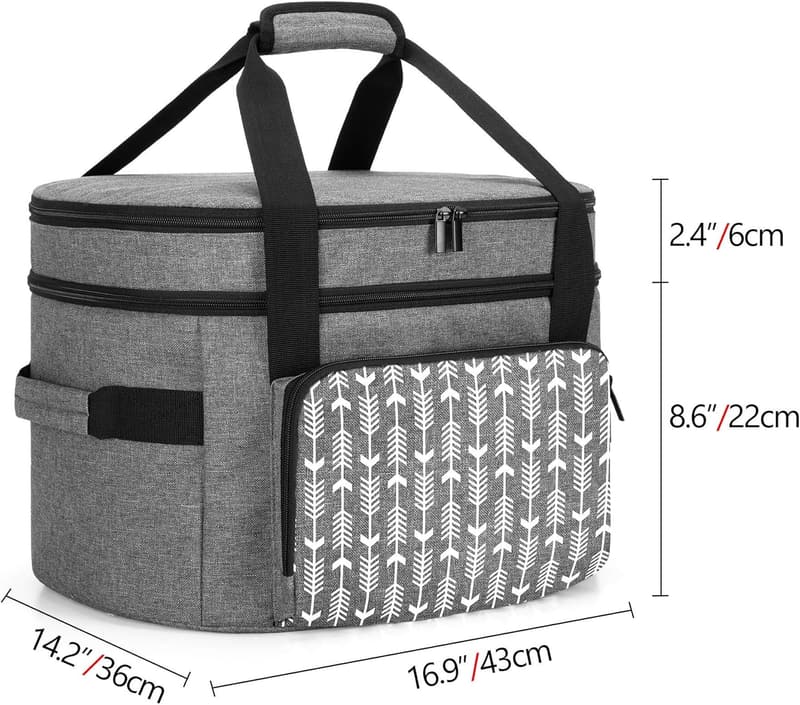 Gray Slow Cooker Travel Bag for 6-8 Qt Crock-Pot