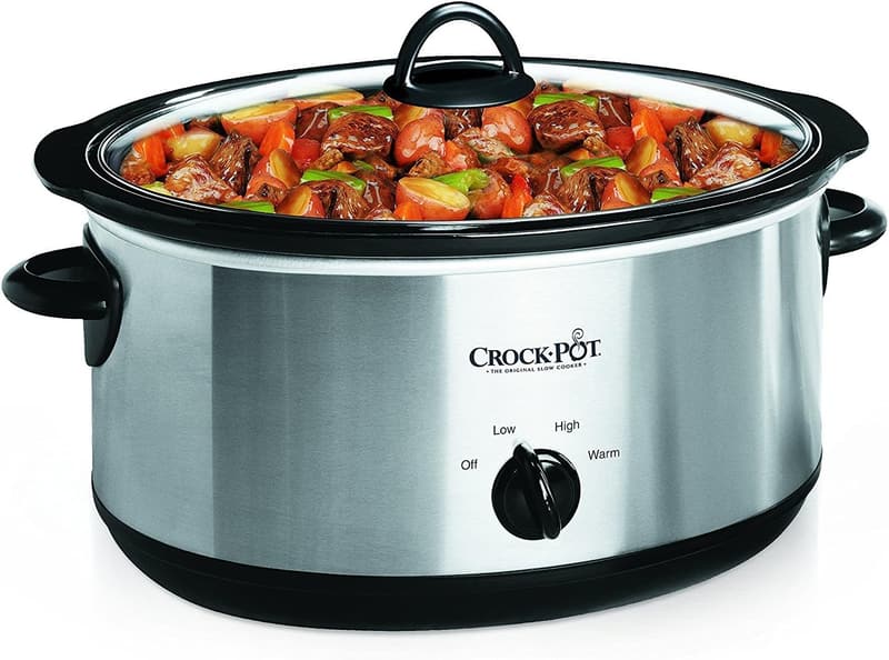 Stainless Steel 7-Quart Slow Cooker for Large Families