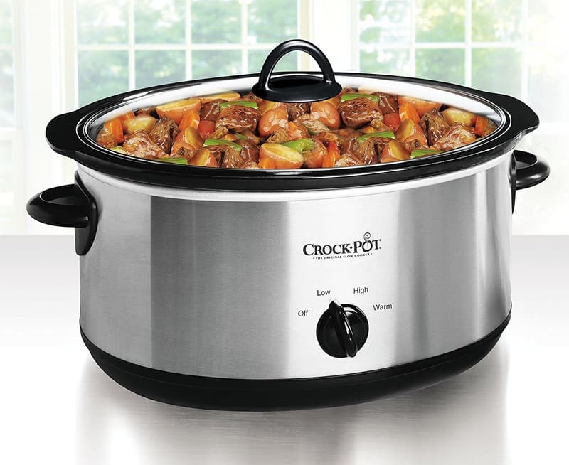 Stainless Steel 7-Quart Slow Cooker for Large Families