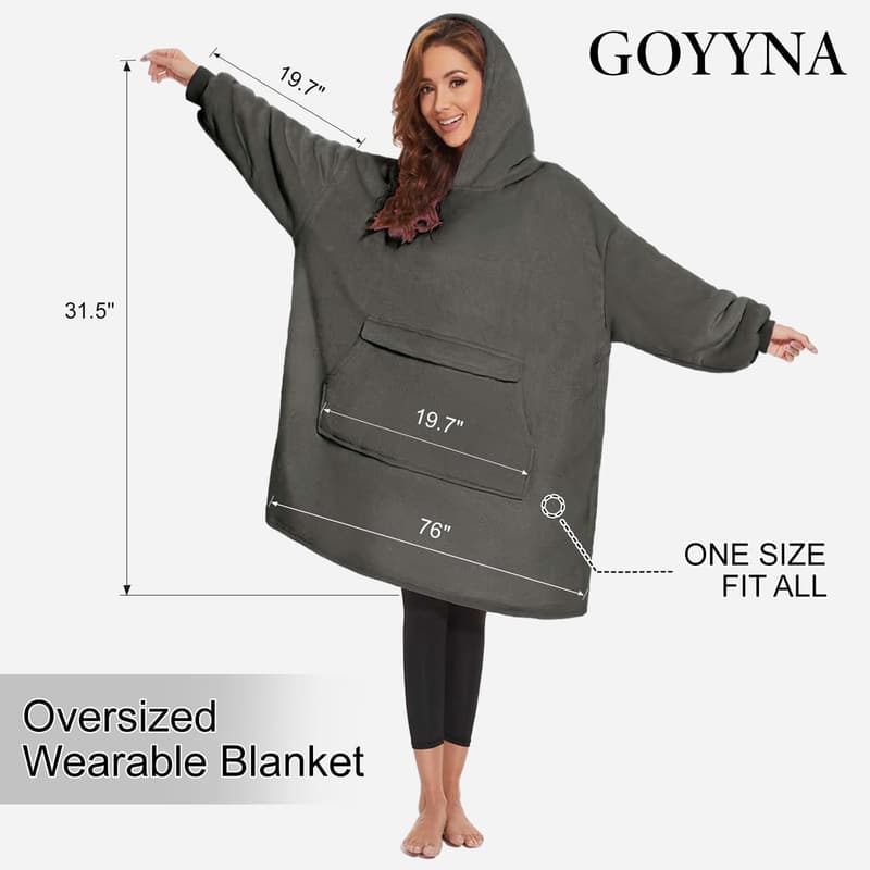 Cozy Wearable Blanket Hoodie for Men & Women