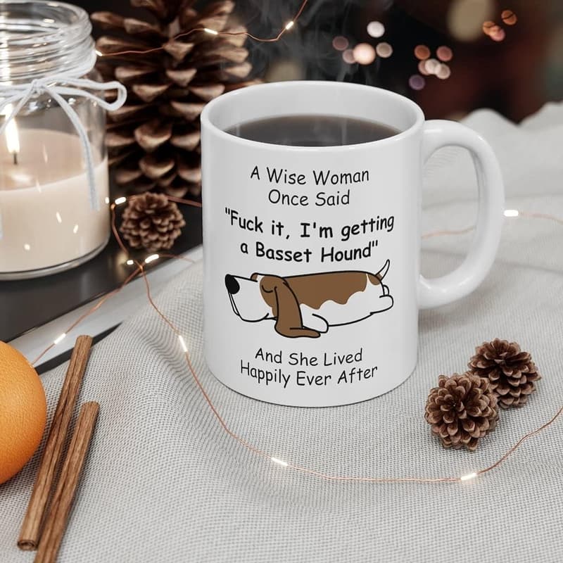 Basset Hound Coffee Mug for Dog Moms – 11oz Mother's Day Gift