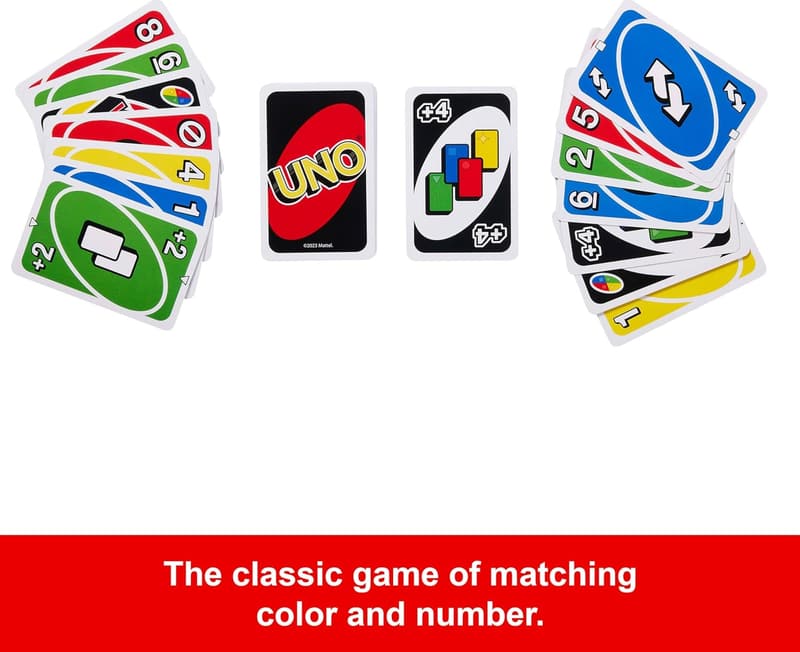 UNO Card Game with 112 Cards in Storage Tin - Family Fun