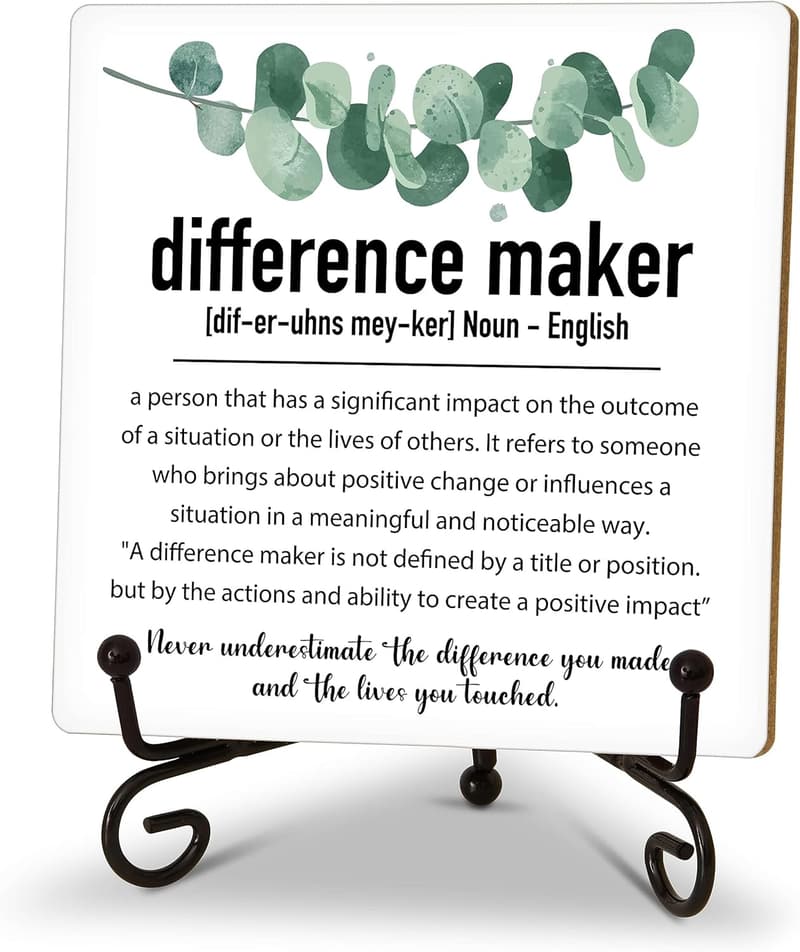 Inspirational Desk Decor Wood Plaque for New Job or Appreciation