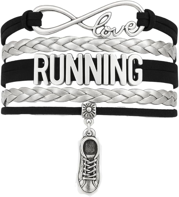 Runner Bracelet - Adjustable Infinity Charm Jewelry for Runners
