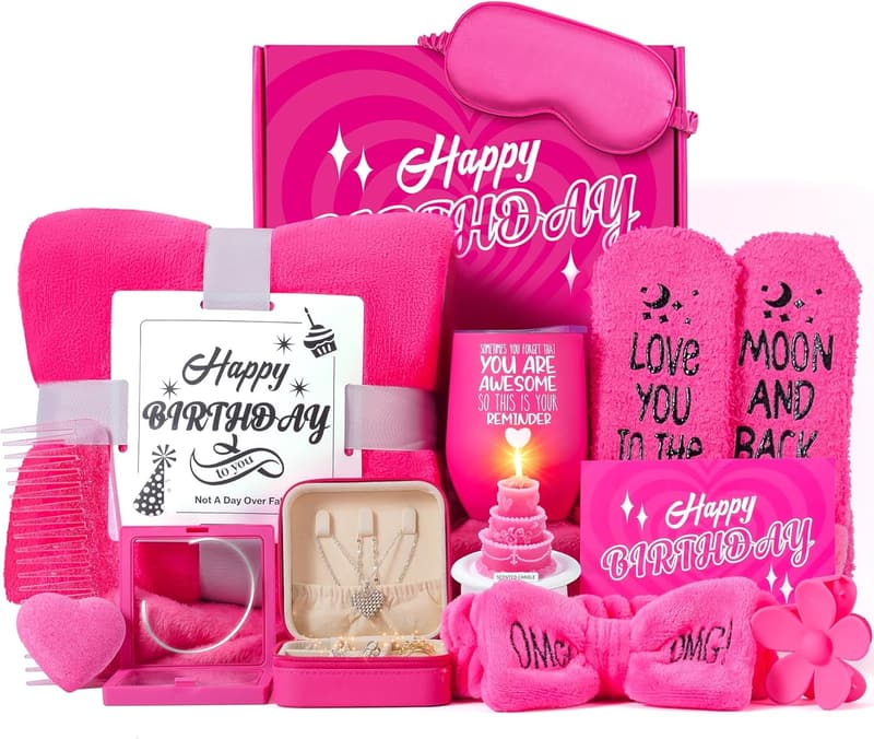 13PCS Pink Self-Care Gift Set for Women’s Birthday