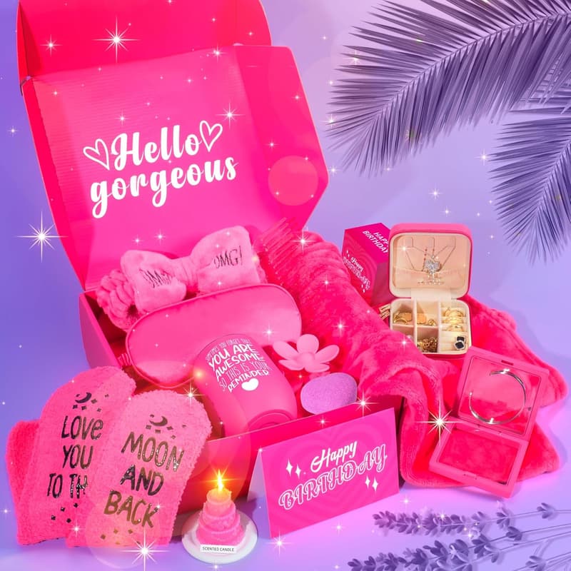 13PCS Pink Self-Care Gift Set for Women’s Birthday
