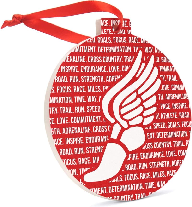 Inspirational Cross Country Ceramic Ornament