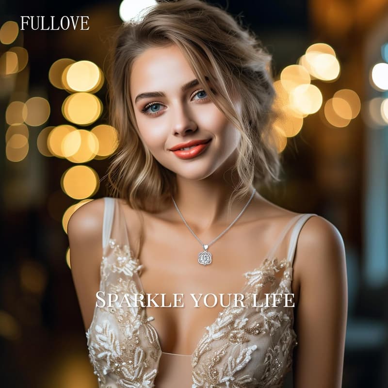 Anniversary Gift: Moissanite Heart Necklace in Sterling Silver