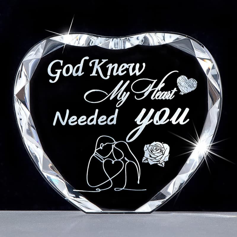 Anniversary K9 Crystal Engraved Love Plaque for Couples