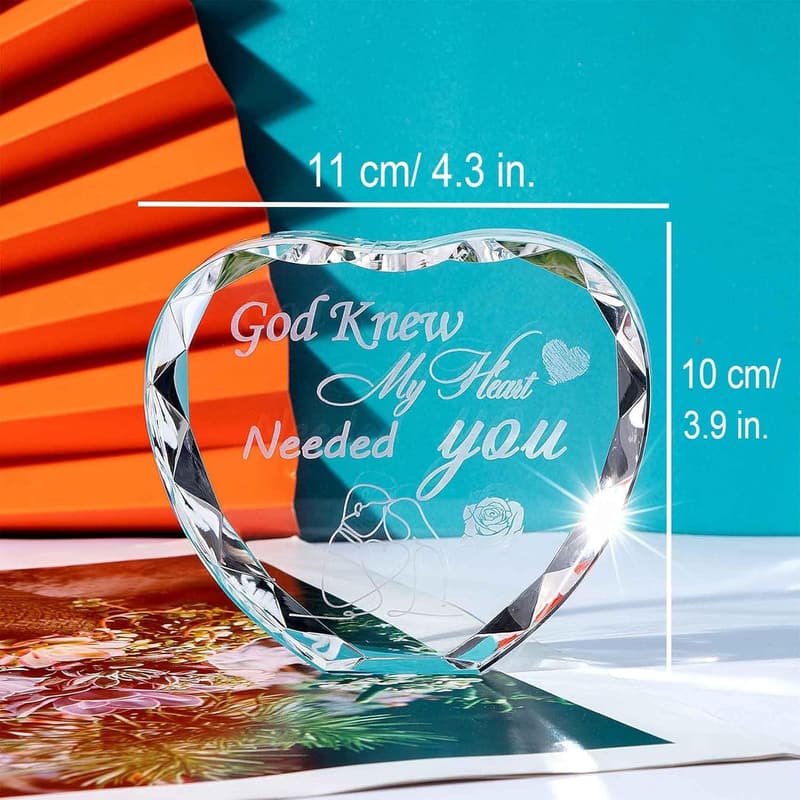 Anniversary K9 Crystal Engraved Love Plaque for Couples