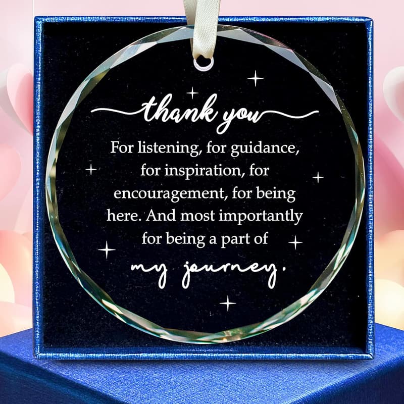 Thank You Gifts - Glass Christmas Ornaments for Women