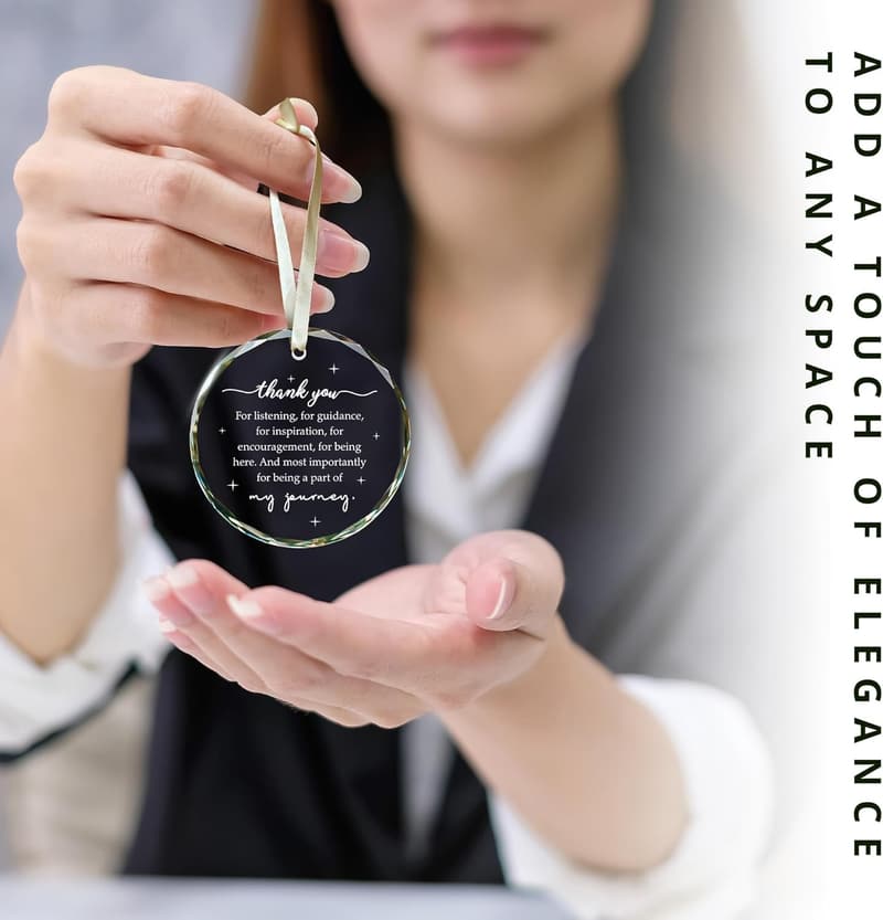 Thank You Gifts - Glass Christmas Ornaments for Women