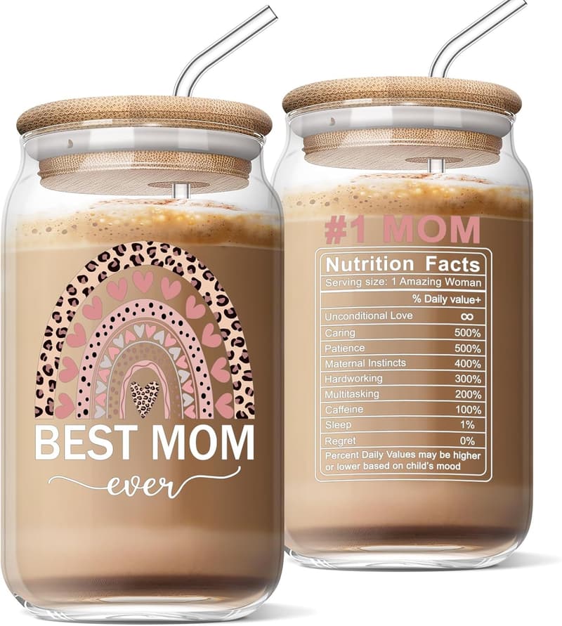 Funny Glass Cup Gift for Mom – Perfect for Mother's Day & Birthdays