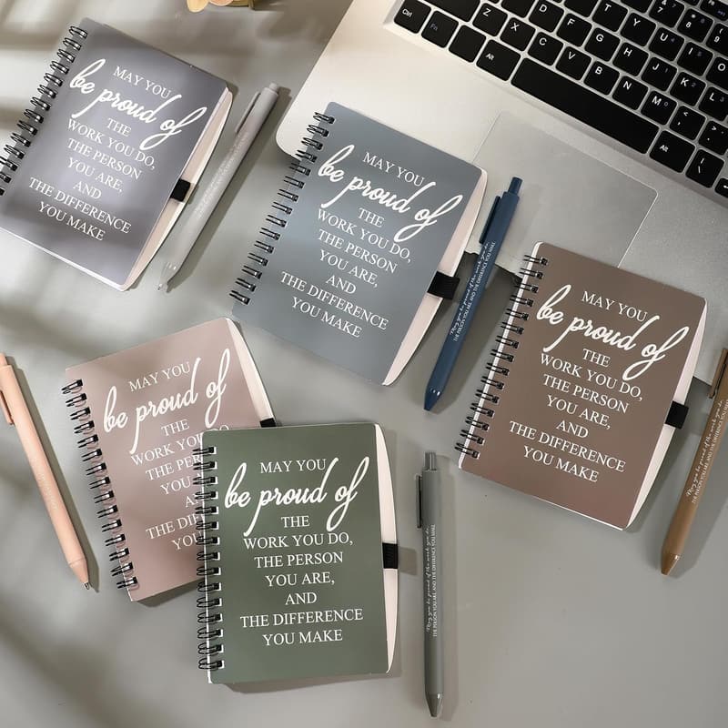 Employee Appreciation Notebooks with Pens - Bulk Thank You Gifts