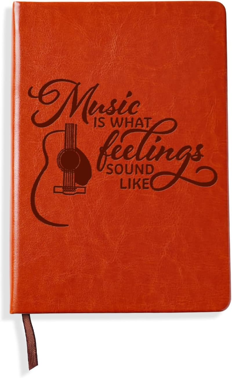 Music Teacher Leather Journal with Musical Note Charm