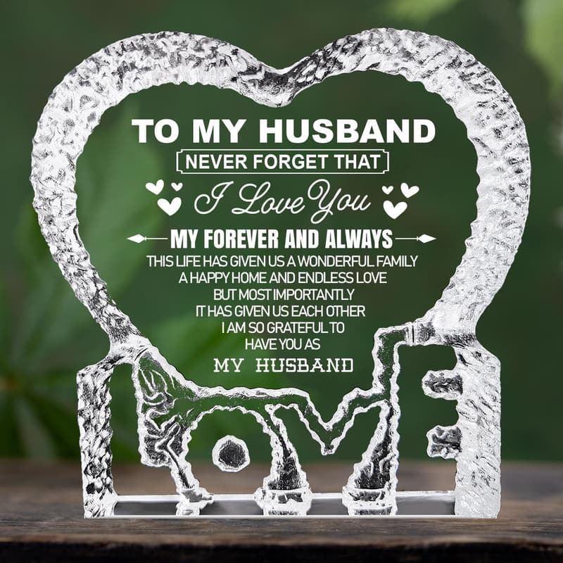 Father's Day Crystal Keepsake Gift for Husband