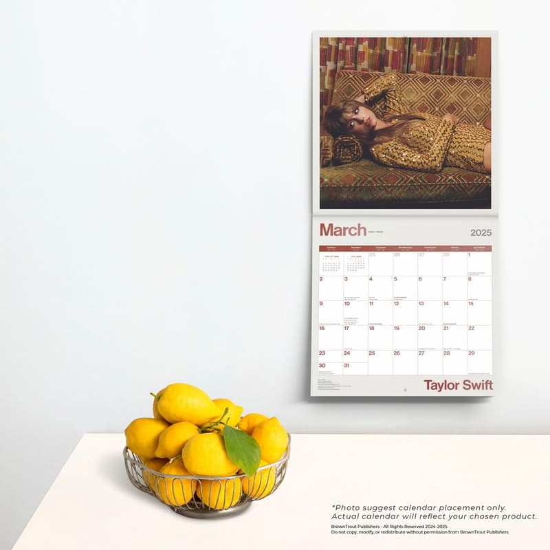 Taylor Swift 2025 Monthly Wall Calendar | 12x24 Inch