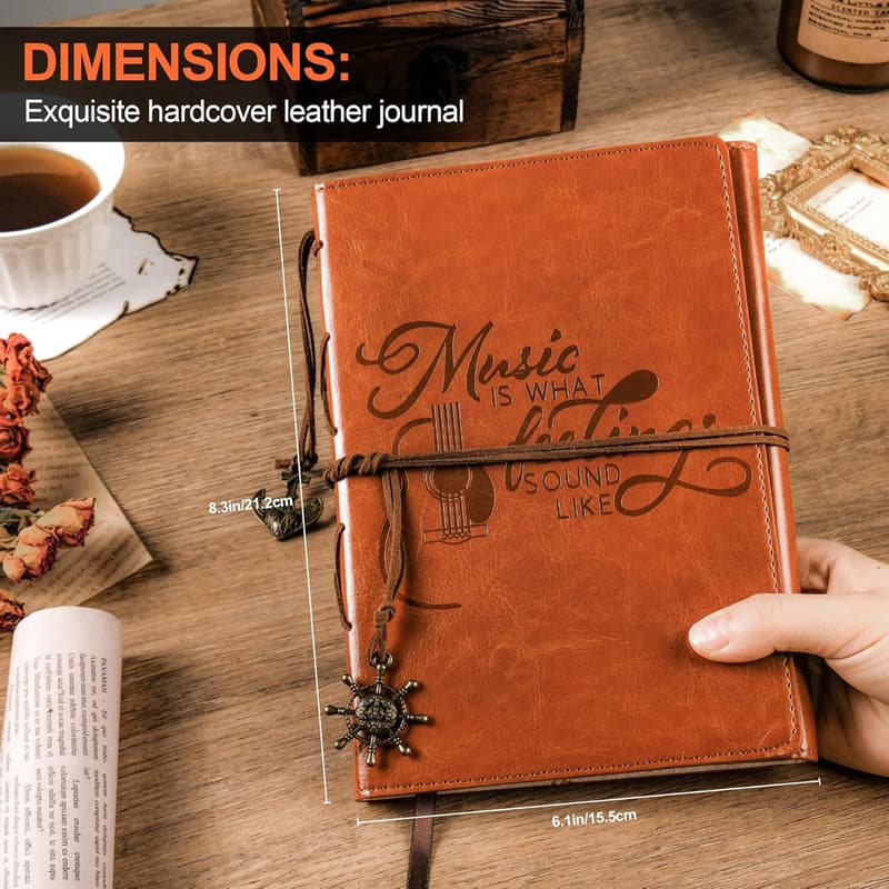 Personalized Music-Themed Notebook for Musicians and Writers
