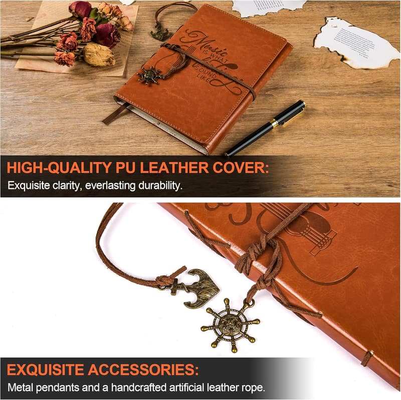 Personalized Music-Themed Notebook for Musicians and Writers