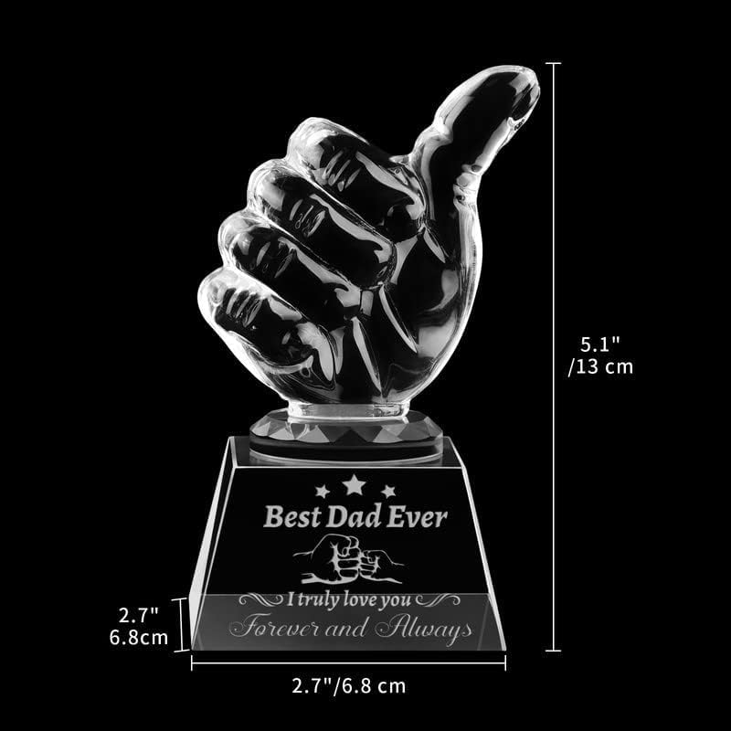 Father's Day Personalized Engraved Crystal Keepsake