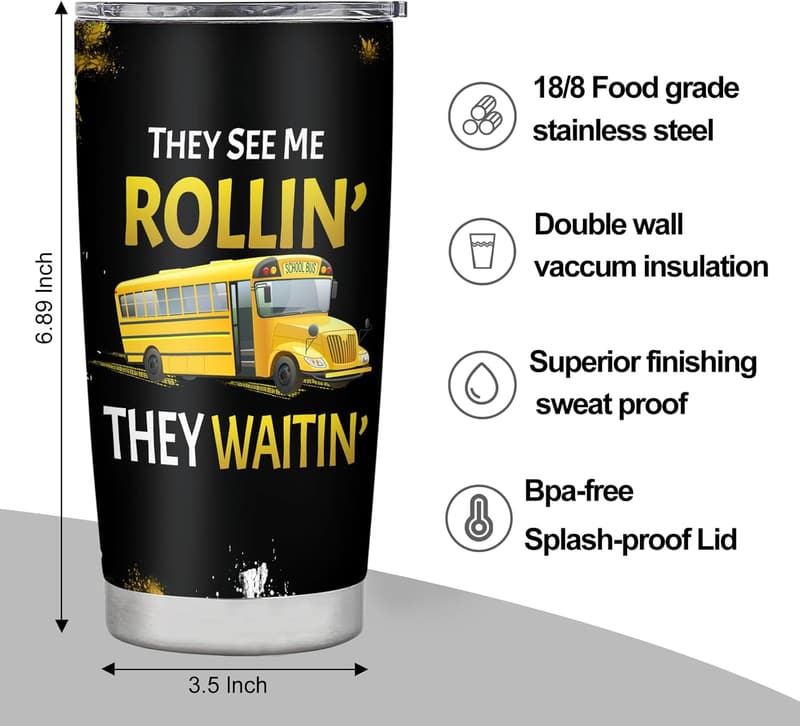 Bus Driver Appreciation 20oz Stainless Steel Tumbler