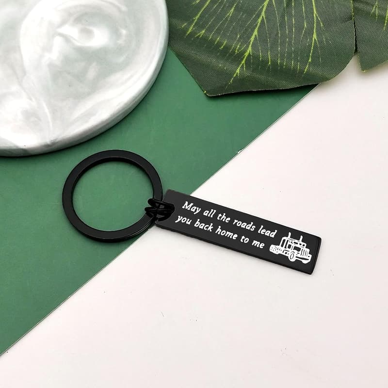 Father's Day Keychain Gift - Trucker's Prayer for Dad