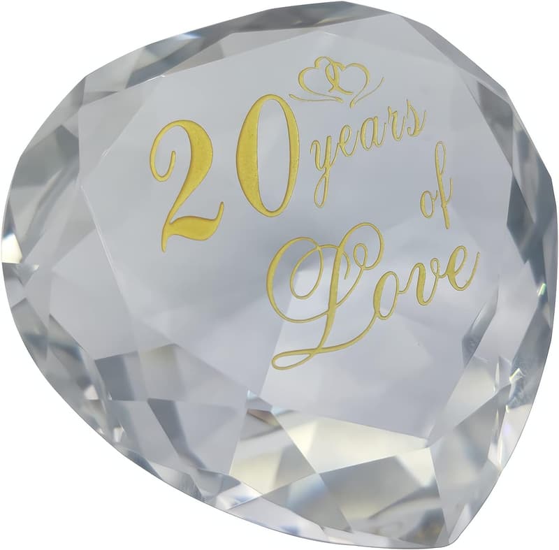 20th Anniversary Crystal Gift for Couples