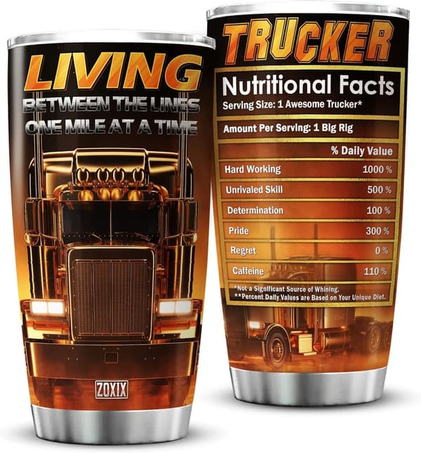 Truck Driver Gift: 20oz Stainless Steel Insulated Tumbler