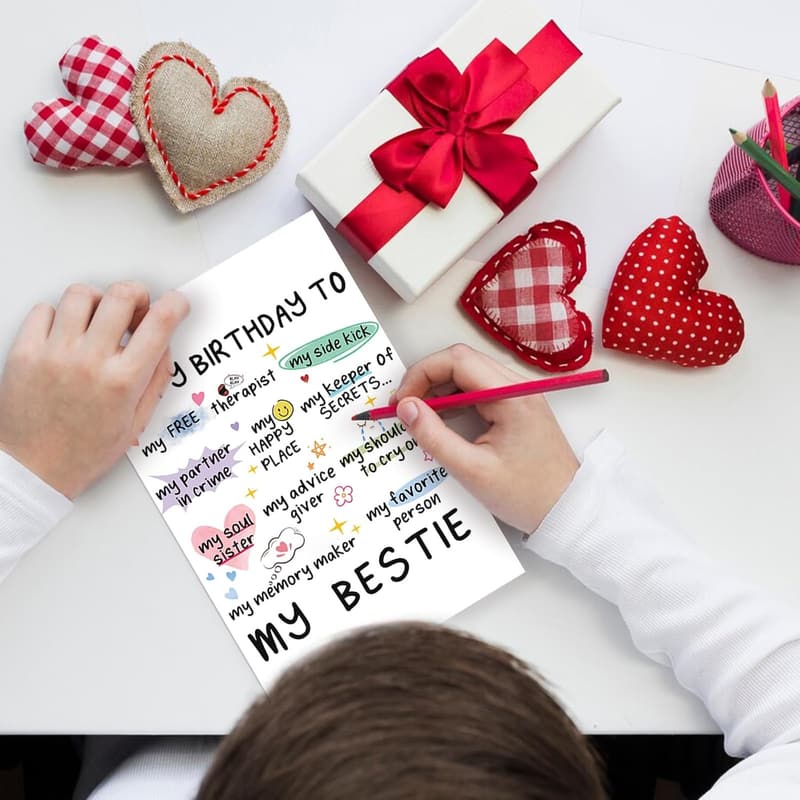 Sister & Bestie Birthday Card - Funny Happy Bday Wishes