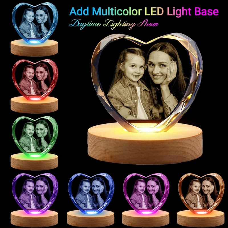 Personalized Crystal Picture Frame for Couples' Anniversary
