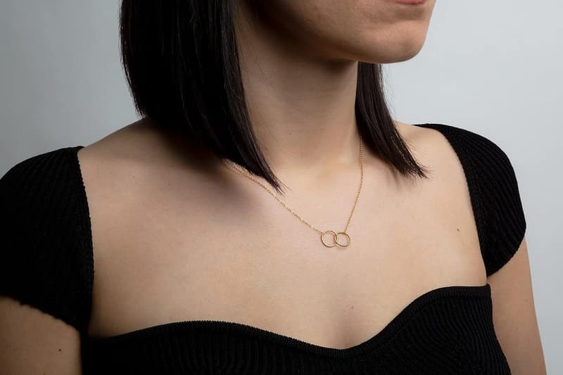 Friendship Birthday Gift: Interlocking Circle Sterling Silver Necklaces