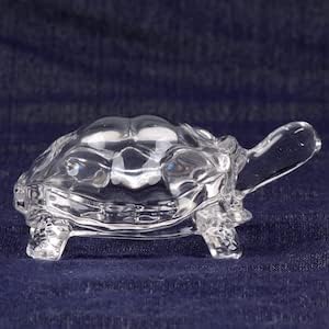 Clear Crystal Turtle Figurine for Peace & Prosperity