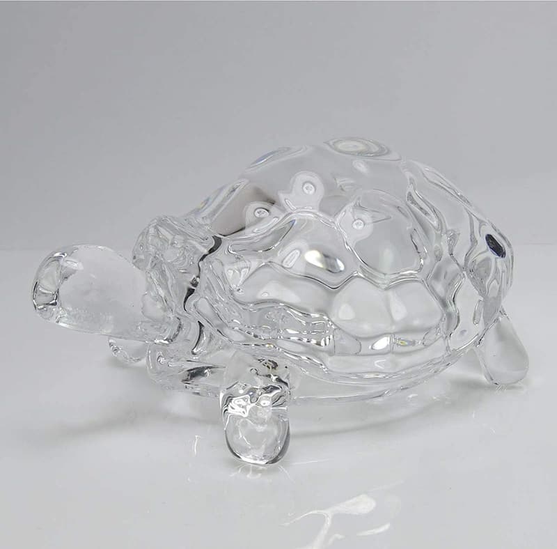 Clear Crystal Feng Shui Turtle for Peace & Prosperity Gift