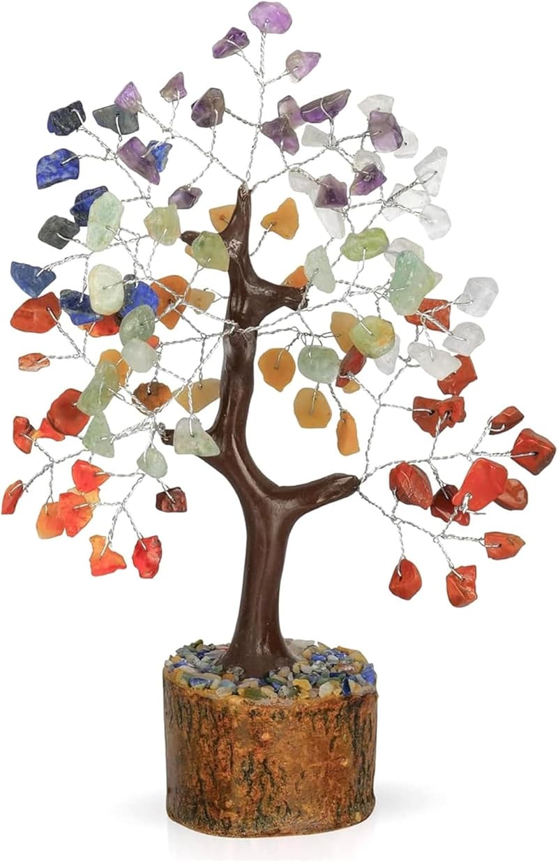 Feng Shui Crystal Tree of Life Chakra Decor with Energy Stones