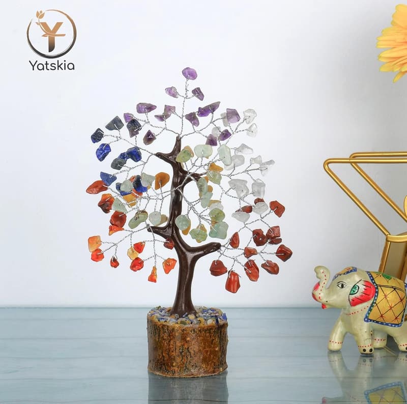 Feng Shui Crystal Tree of Life Chakra Decor with Energy Stones