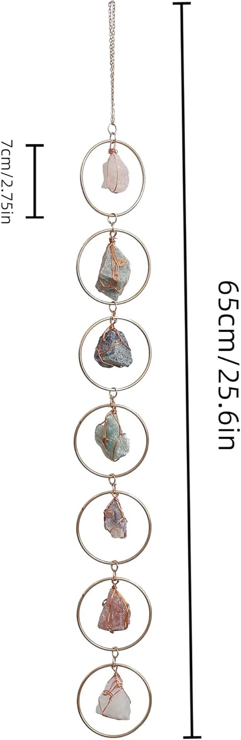 Healing Chakra Crystal Wall Decor for Home and Meditation