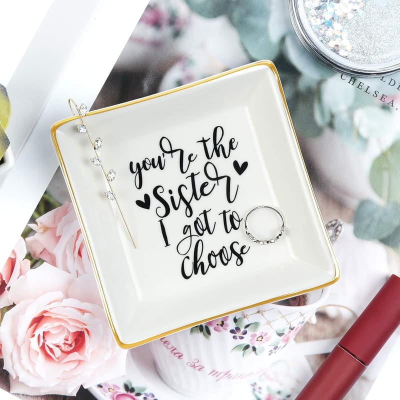 Sister Gift: Ceramic Ring Dish - 
