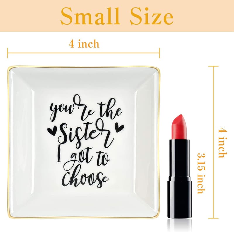 Sister Gift: Ceramic Ring Dish - 