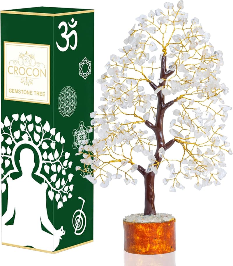 Chakra Healing Clear Quartz Tree of Life - Spiritual Gift